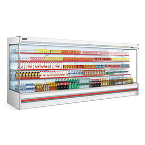 Large Commercial Open Impulse Merchandiser with Air Curtain